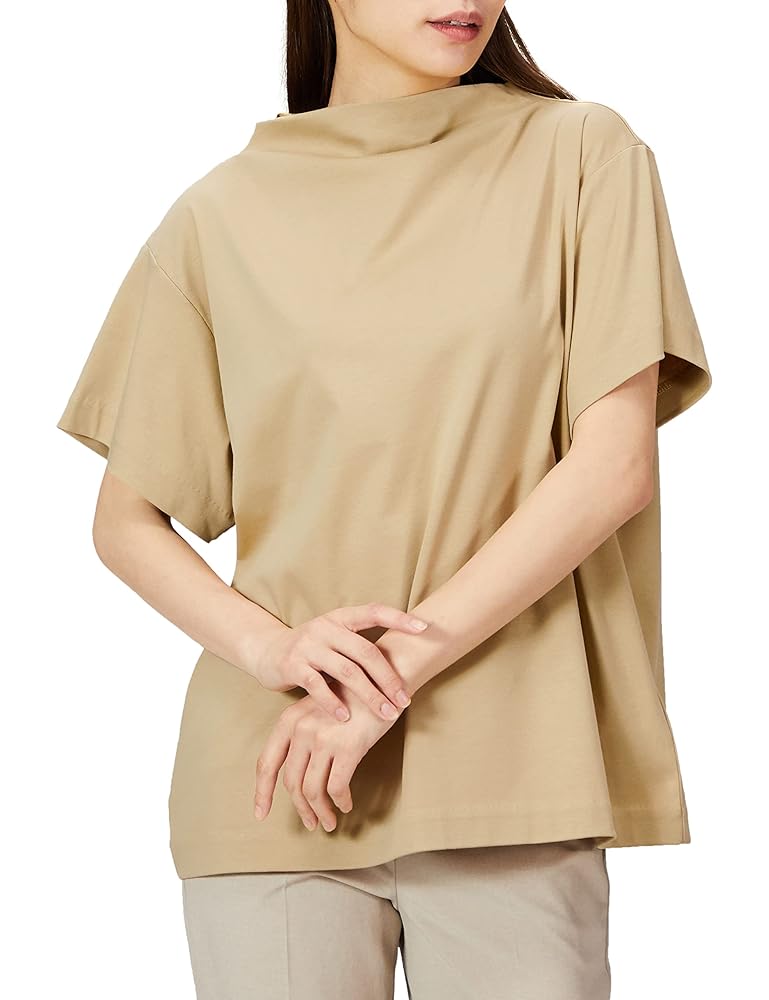 Amazon | [ミラオーウェン] ハイネックデザインカットソーT
